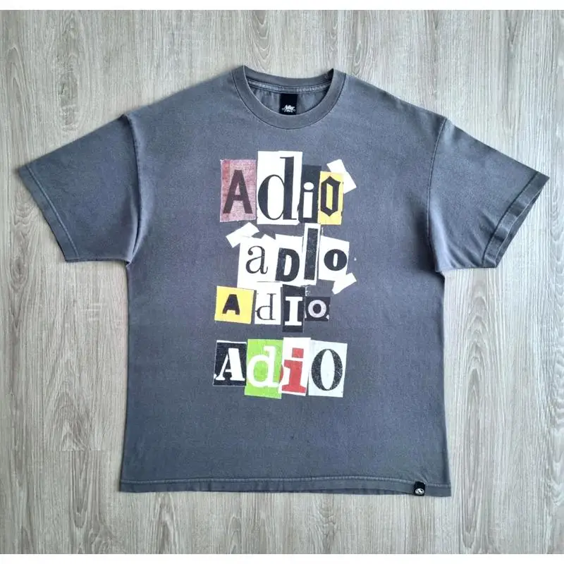 Винтажная футболка ADIO FOOTWEAR XL Golden Era Skateboard Ransom Letter Bam Hawk Rare