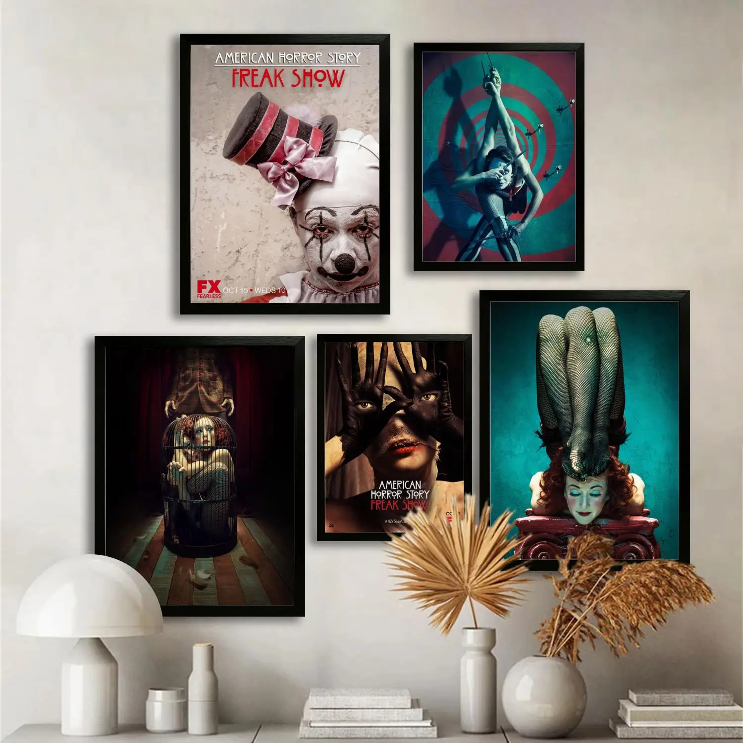 ahs freak show холст художественный постер, настенная живопись печать, современные семейные постеры для декора спальни, декоративная живопись