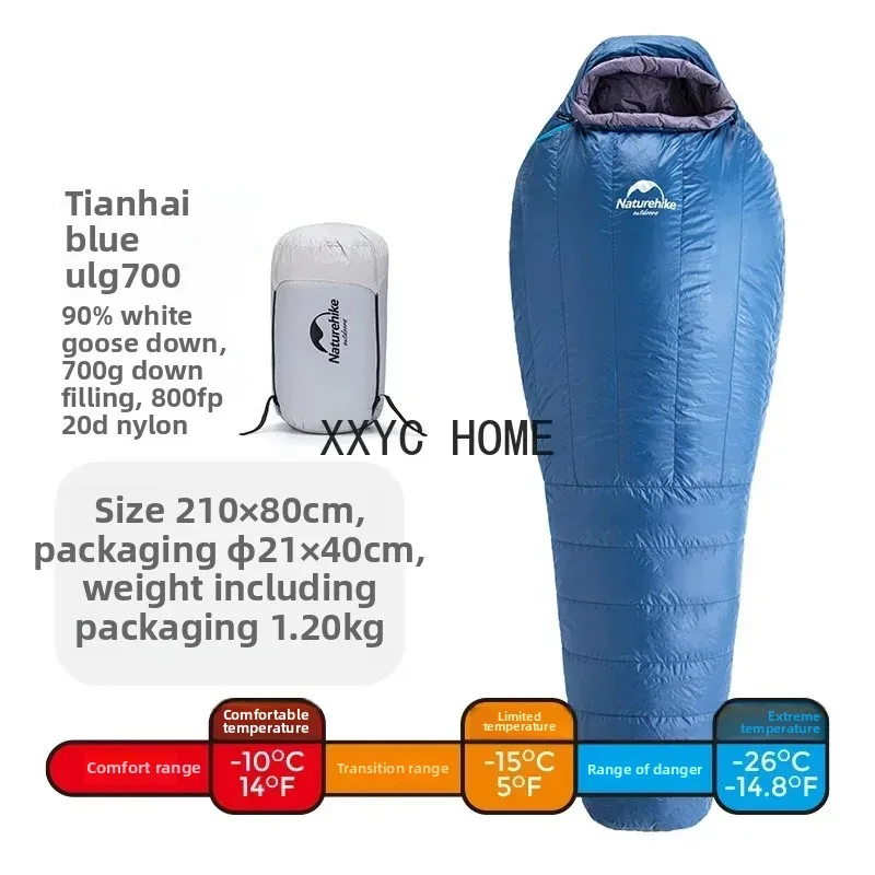 Фото Naturehike Upgrade ULG400 ULG700 ULG1000 Зимний теплый спальный мешок из гусиного пуха для мамы 800FP Комфортная температура-4 ℃   -10 ℃   -15 ℃ №5