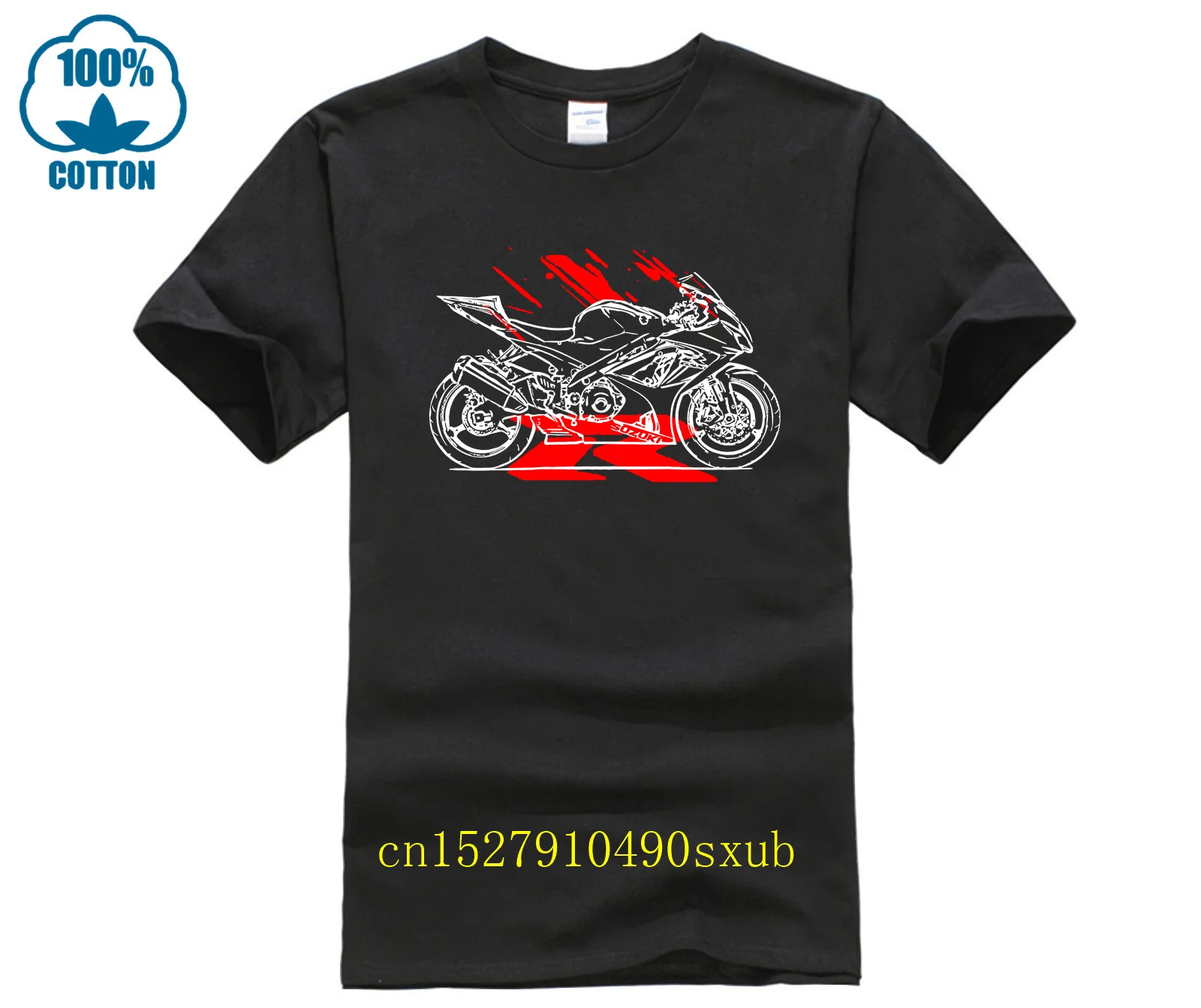 Koszulka motocyklowa, футболка с принтом для fana GSX-R 1000, крутая мужская футболка с круглым вырезом