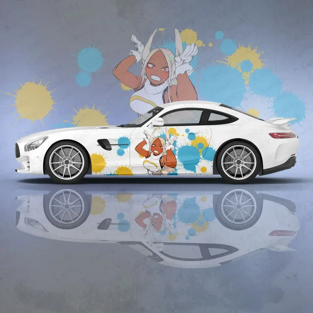 Usagiyama Rumi аниме девушка наклейки на кузов автомобиля Itasha виниловая наклейка на боковую сторону автомобиля наклейка на автомобиль автомобильная декоративная пленка