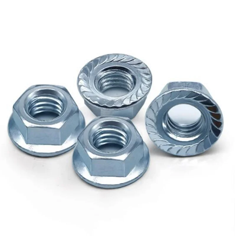 Фото UNC 6 #-32 8 #-32 10 #-24 10 #-32 до 3/4-10 оцинкованная углеродистая сталь стандарта США шестигранные фланцевые гайки штифтовые стандартные строительные стопорные гайки №3