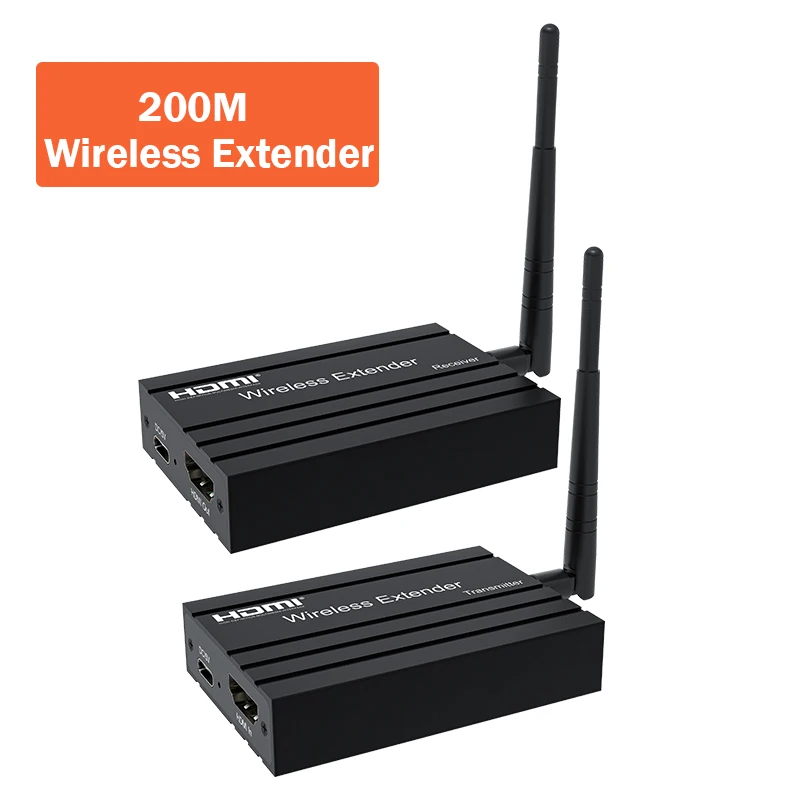 Беспроводной HDMI-удлинитель 200 м 1080P при 60 ГГц 5 ГГц беспроводной передатчик и приемник видеодисплея для камеры, ноутбука, ПК к ТВ-монитора