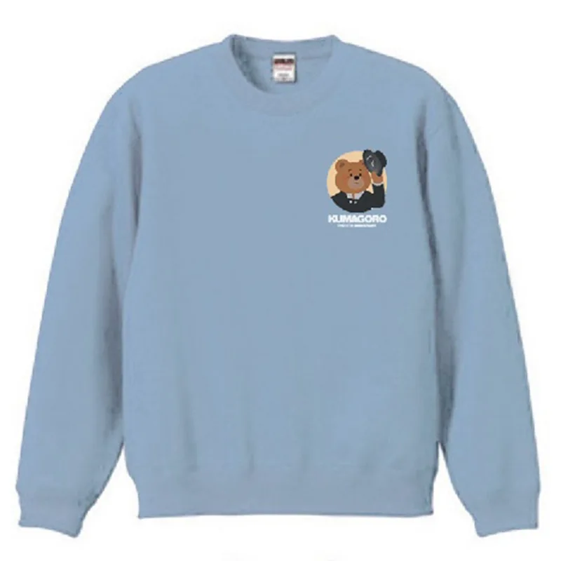 Фото Мужская толстовка KUMAGORO Limited Edition MR. Leo Bear, повседневная футболка на заказ, хлопковые топы с милым медведем, рубашка с длинными рукавами и круглым вырезом 3XL №2