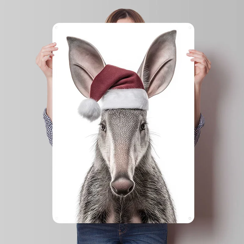 Aardvark Рождественский металлический знак Фестивальный постер Украшение дома Гараж Пользовательские жестяные вывески для настенного художественного украшения Предметы домашнего декора