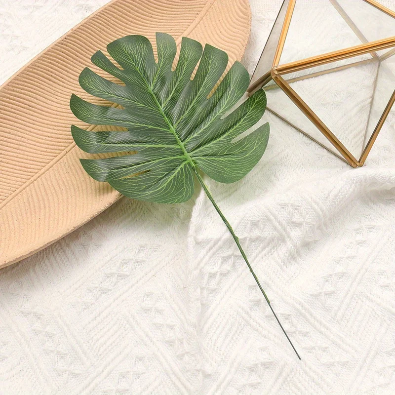 Фото Искусственный зеленый лист, хвост черепахи, шелковое растение для DIY, украшение для свадьбы, дня рождения, домашнего декора №5
