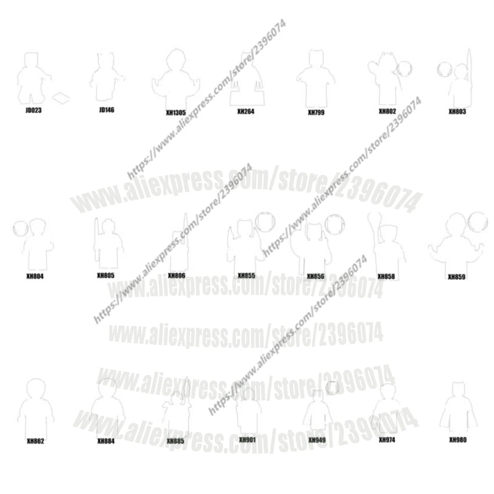1 шт. фигурки, строительные блоки JD023 JD146 XH264 XH799 XH802 XH803 XH804 XH805 XH806 XH855 XH856 XH858 Series-039 Подарочные игрушки