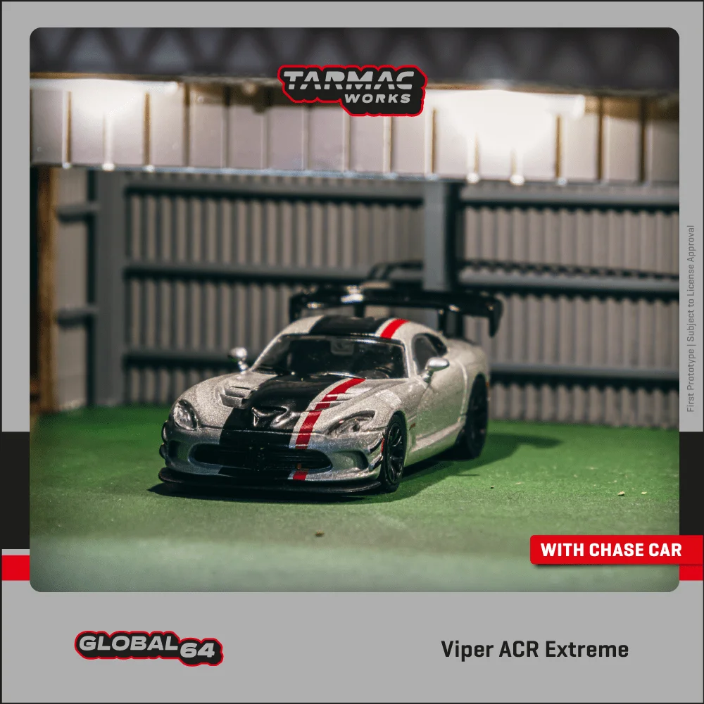 TW в наличии 1:64 Viper ACR Экстремальная серебряная металлическая литая модель автомобиля, игрушки Tarmac Works