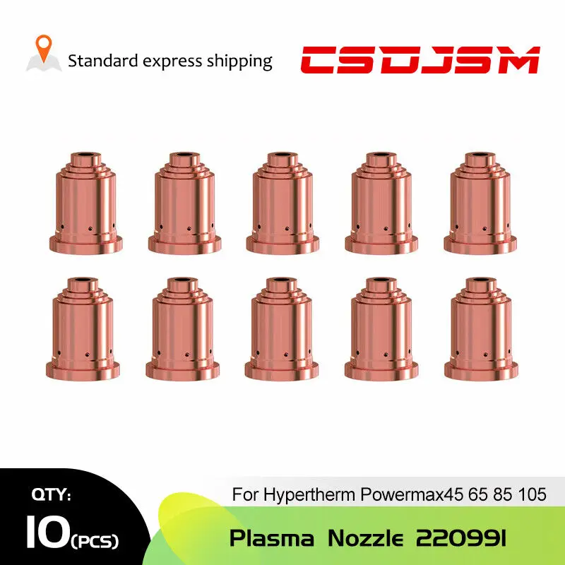 CSDJSM,10pk 220991 сопло плазменного резака для Hypertherm Powermax 105A Gouge фонарь