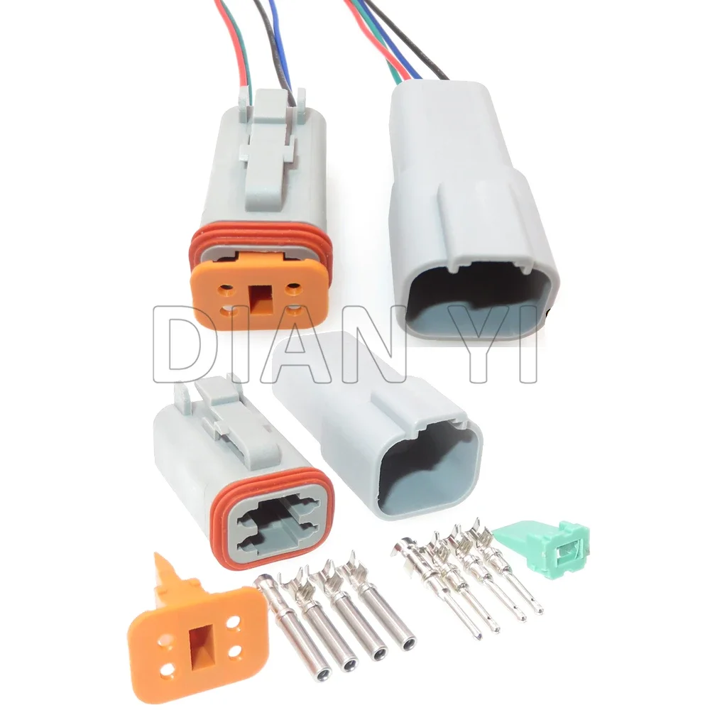 1 комплект, 4-полосный DT04-4P DT06-4S AT04-4P AT06-4S, автомобильная розетка переменного тока в сборе, автомобильная сменная вилка, аксессуары, автоматический разъем Электротехническое оборудование