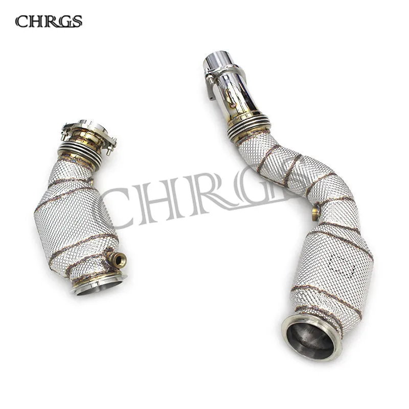 Фото Канальная труба для BMW M3/M4 F80/F82/F83 S55 3,0 T 2014-2019, автомобильная выхлопная труба из нержавеющей стали, высокопоточная Встраиваемая труба №3