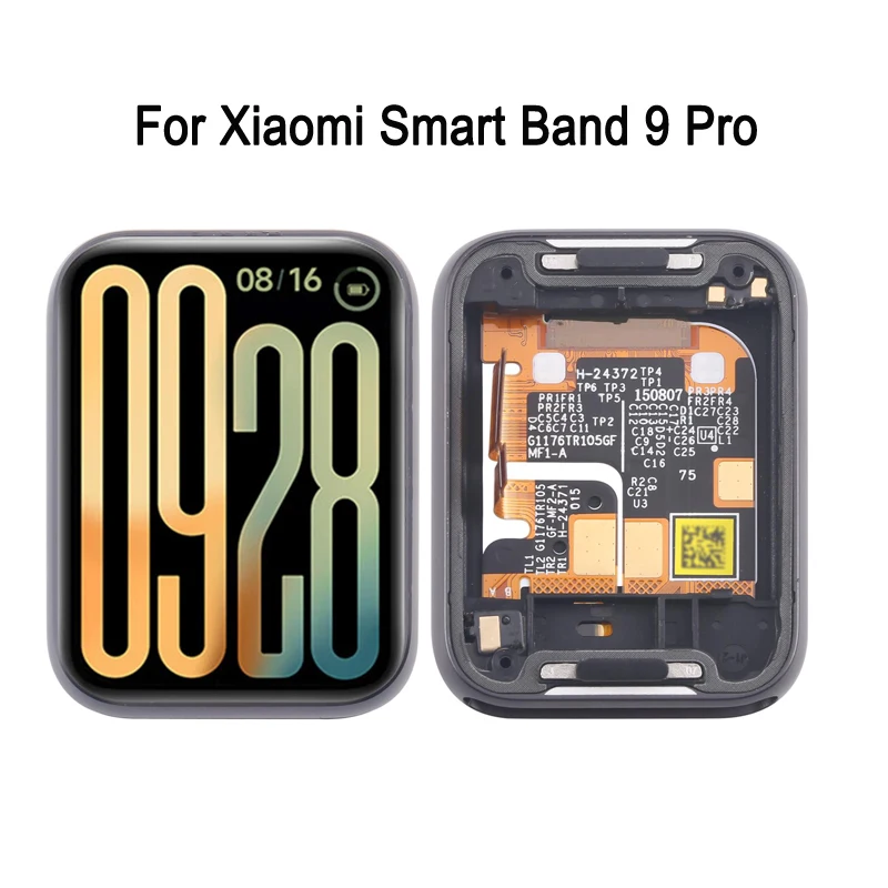 1,74-дюймовый AMOLED ЖК-дисплей с сенсорным экраном для Xiaomi Smart Band 9 Pro, умные часы, дигитайзер с запасной частью рамки
