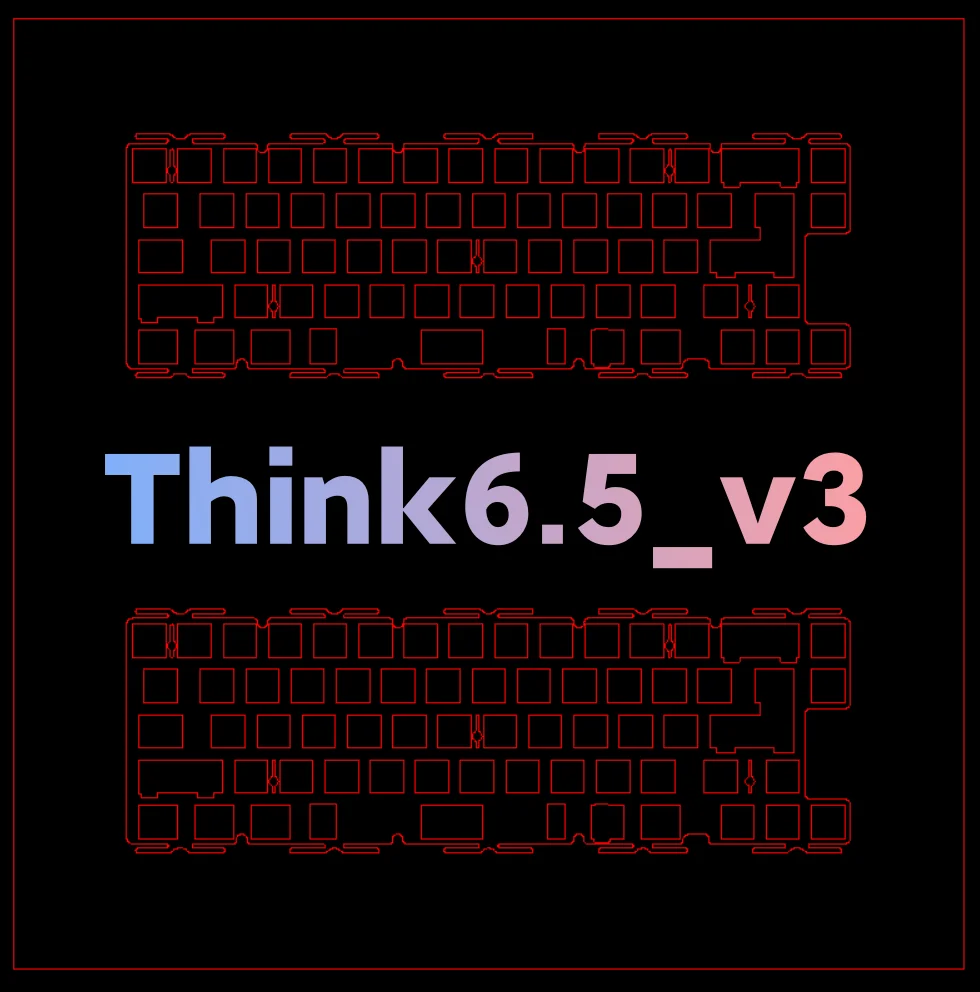 Клавиатура Think6.5 v3 с использованием латунной пластины PP PC POM FR4 CF (для крепления на плате)