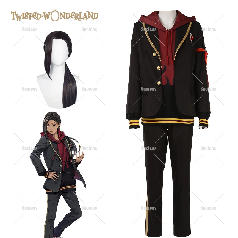 Аниме Twisted Wonderland SCARABIA Jamil Viper Косплей Костюм Школьная форма Хэллоуин Рождество Карнавал для женщин и мужчин