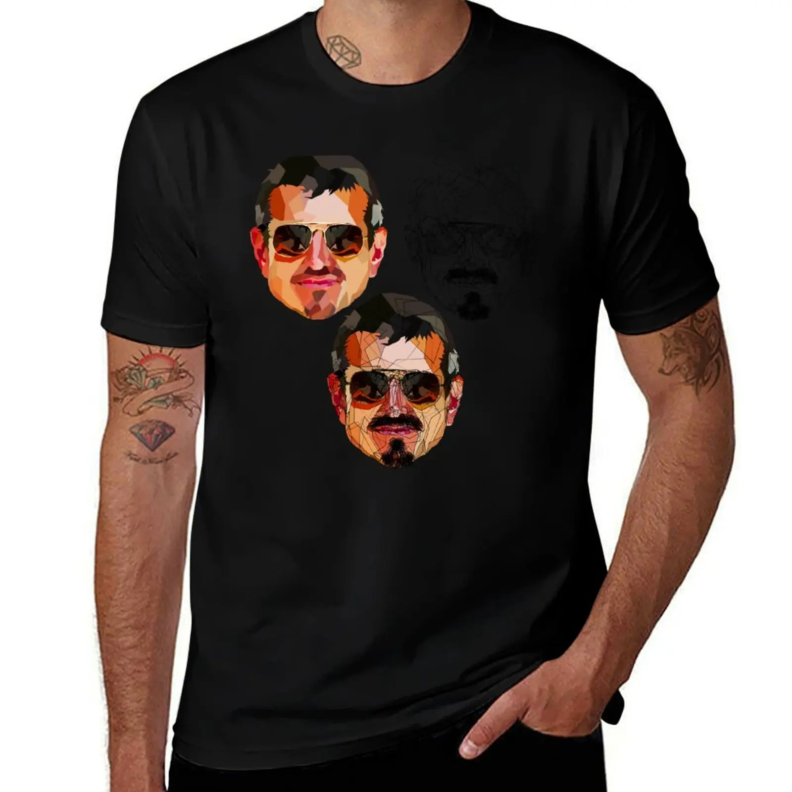 Футболка Three Cool Steiners, винтажная одежда, подарки для парня, летние топы, мужские футболки с рисунком, забавные