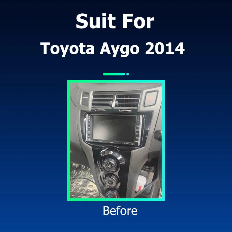 Фото Автомагнитола 9 дюймов Android 12,0 для Toyota Aygo 2014, GPS-навигация, мультимедийный плеер, стерео головное устройство WIIF Carplay 2 Din №2