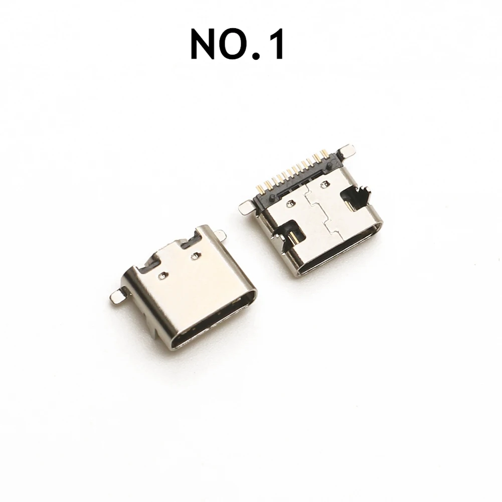 Фото 100 шт./лот, 10 моделей, USB-разъемы для зарядки Type-C, смешанные 6-контактные и 16-контактные разъемы для ремонта телефонов и цифровых продуктов №2