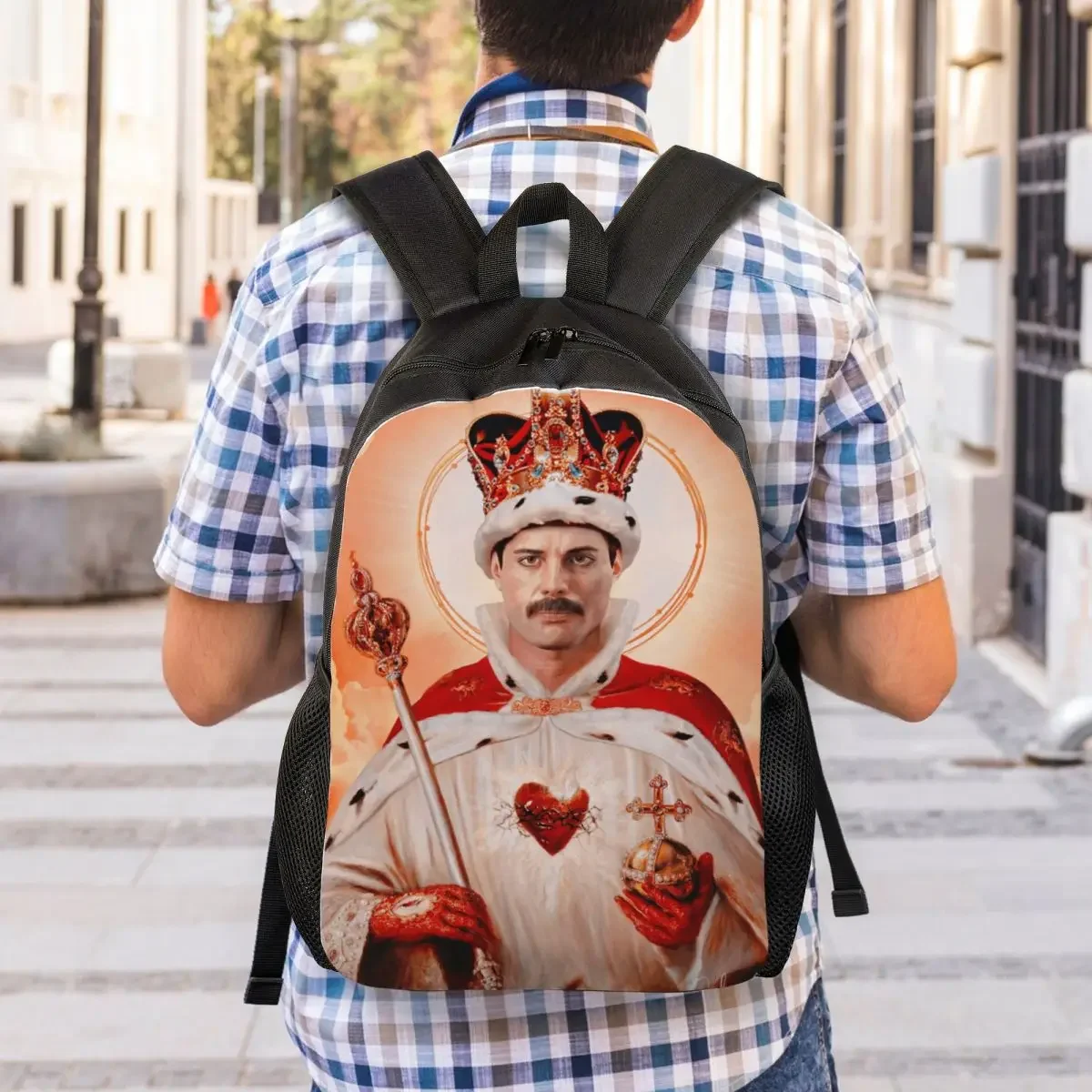 Рюкзак для ноутбука Freddie Mercury на заказ, мужской и женский повседневный рюкзак для школьников, сумки (art.: 3920cd4628dc5) - 3920cd4628dc5