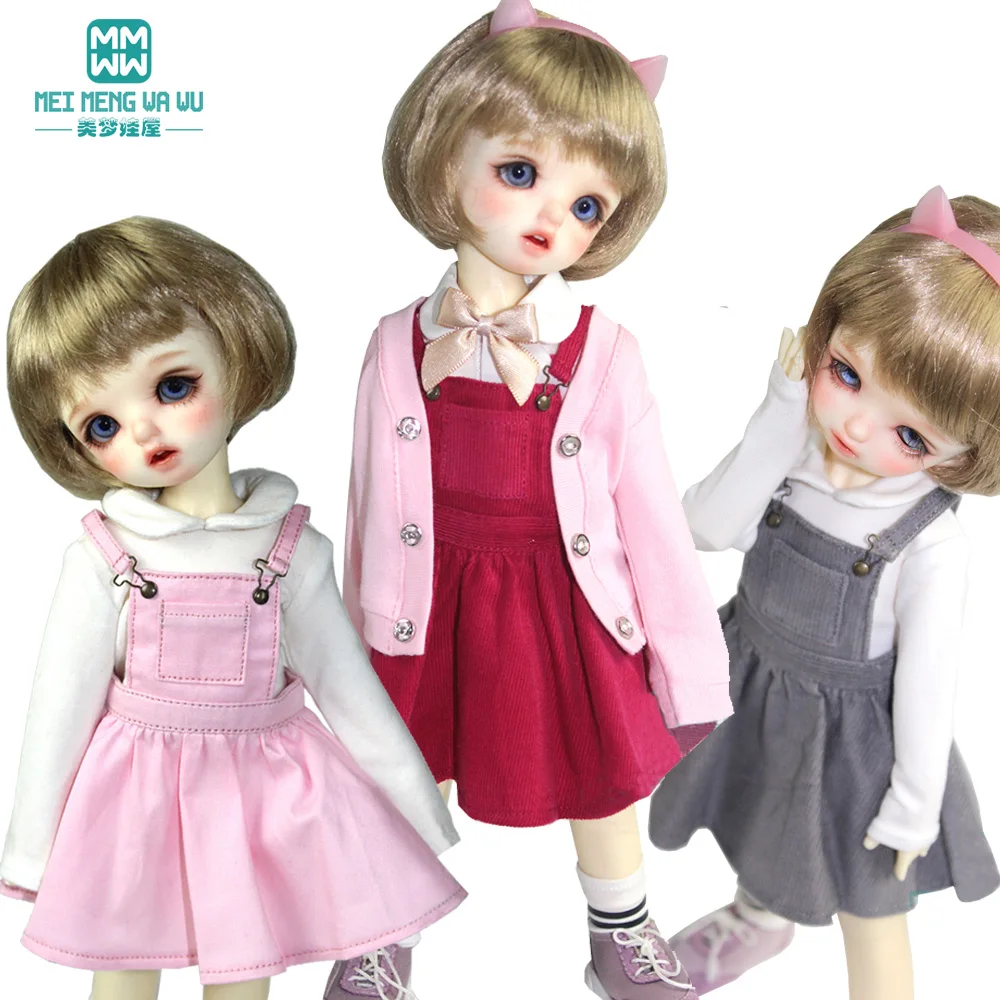 Подходит для кукол 30 см 1/6 BJD YOSD, модное платье на бретельках, розовый, серый, хаки, розово-красный