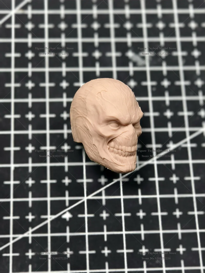 Фото Настройка масштаба 1/12 Spawn Horror Face Close Open Mouth Неокрашенная голова Скульптурная модель игрушки для 6 