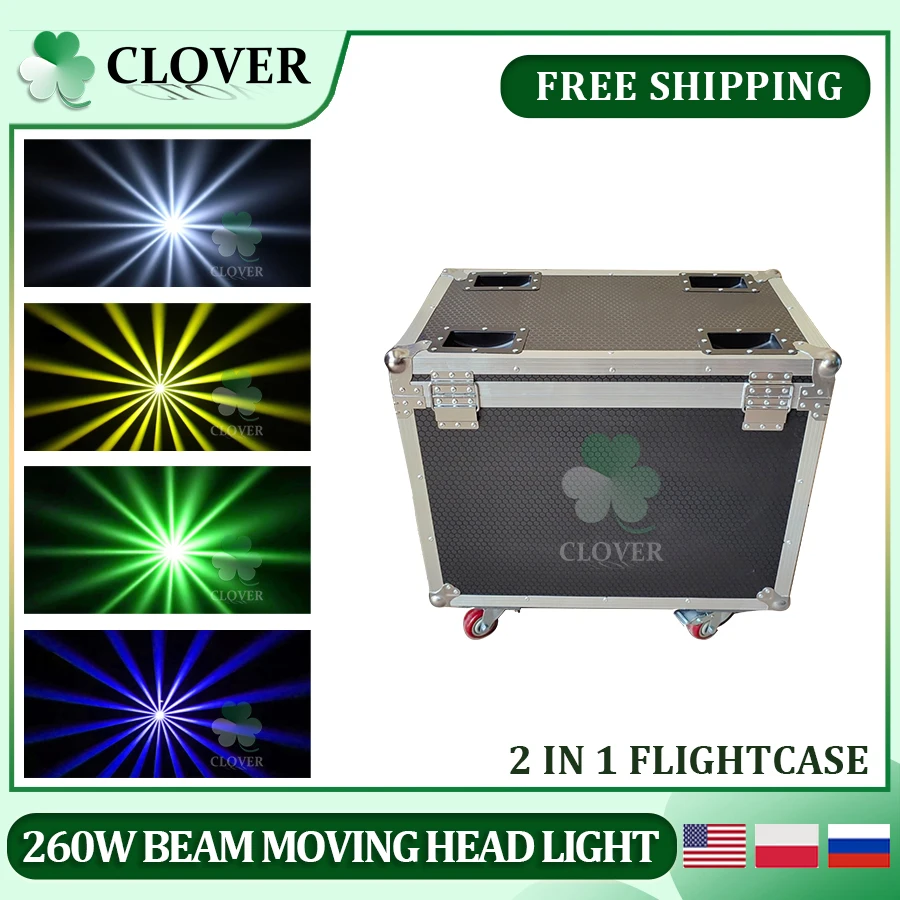 0 налог 1 шт. Flightcase для луча 10R 260 Вт Вращающаяся головка DMX сценическое освещение Мобильная лампа для профессионального свадебного мероприятия