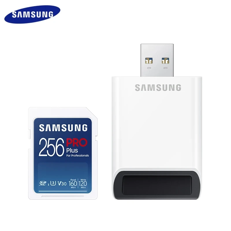 Фото SD-карта памяти SAMSUNG PRO Plus, 128/256 ГБ, с USB 3,0 №2