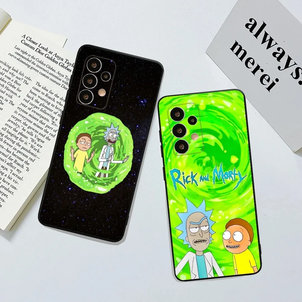 Чехол для телефона с рисунком для Samsung Galaxy A13,A21s,A22,A31,A32,A52,A53,A71,A80,A91, мягкий черный Чехол