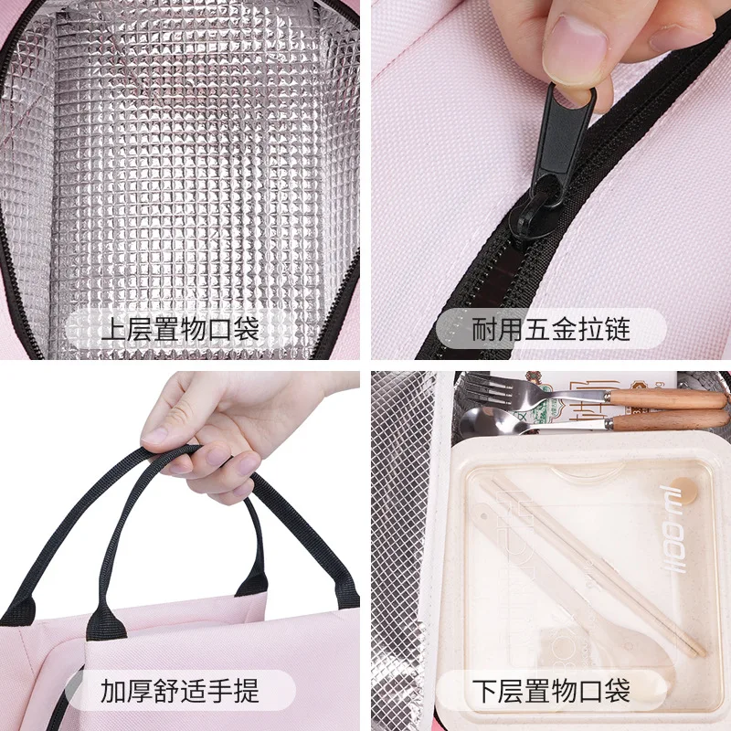Фото 2025 New Minnie Mouse Lunch Bag Girls Cute Insulation Bento Pack Thermal Food Bag Meal Pack IcePack Children Bento Lunch Handbag №3