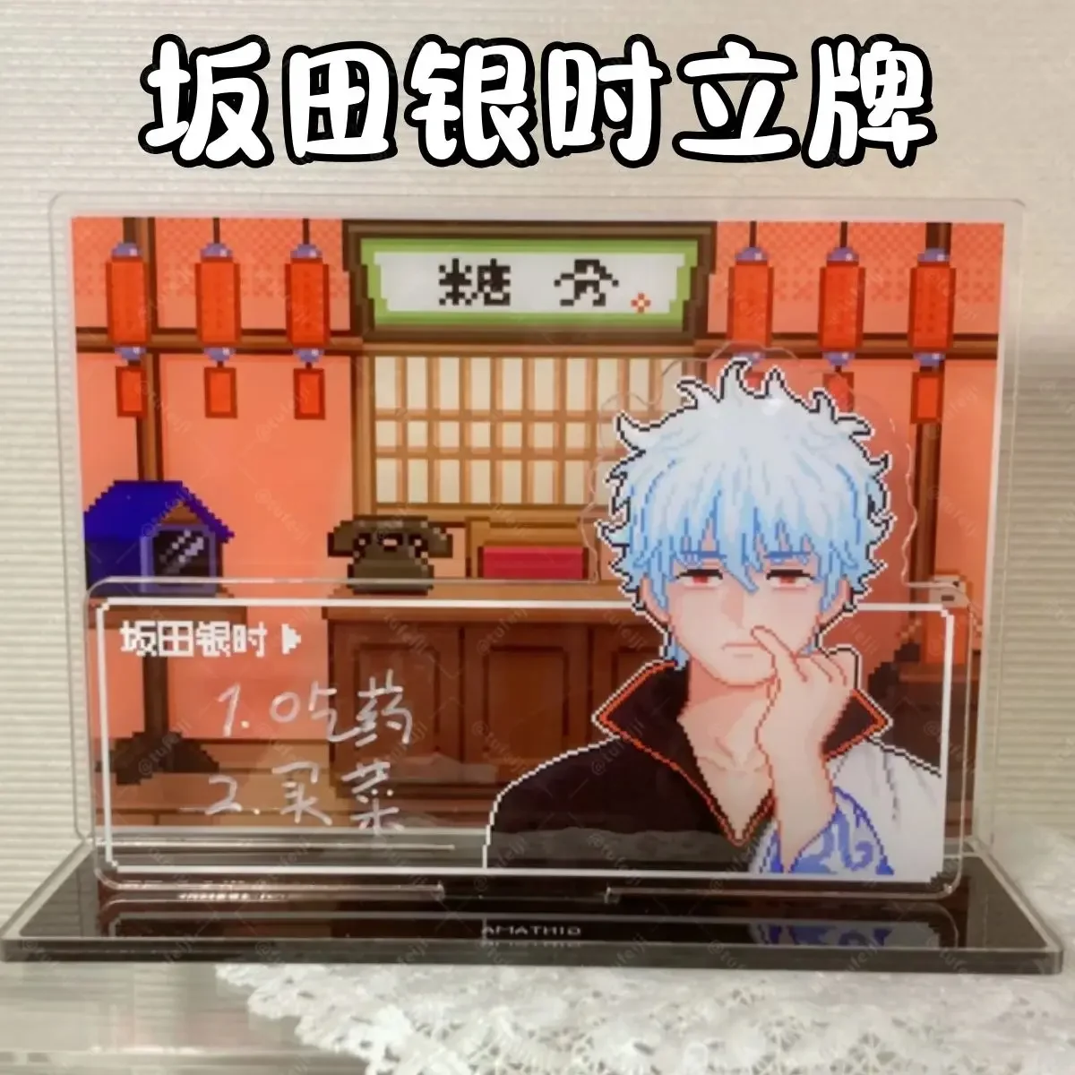Gintoki Sakata акриловая подставка Kagura фигурка дисплей аниме коллекция украшение стола орнамент Accesorios Gintama модель игрушки