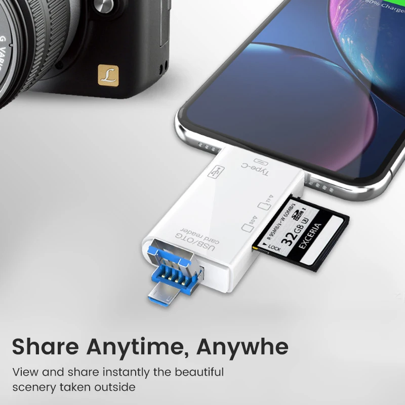 Фото Устройство для чтения карт памяти Micro SD Elough, USB 2,0 №3