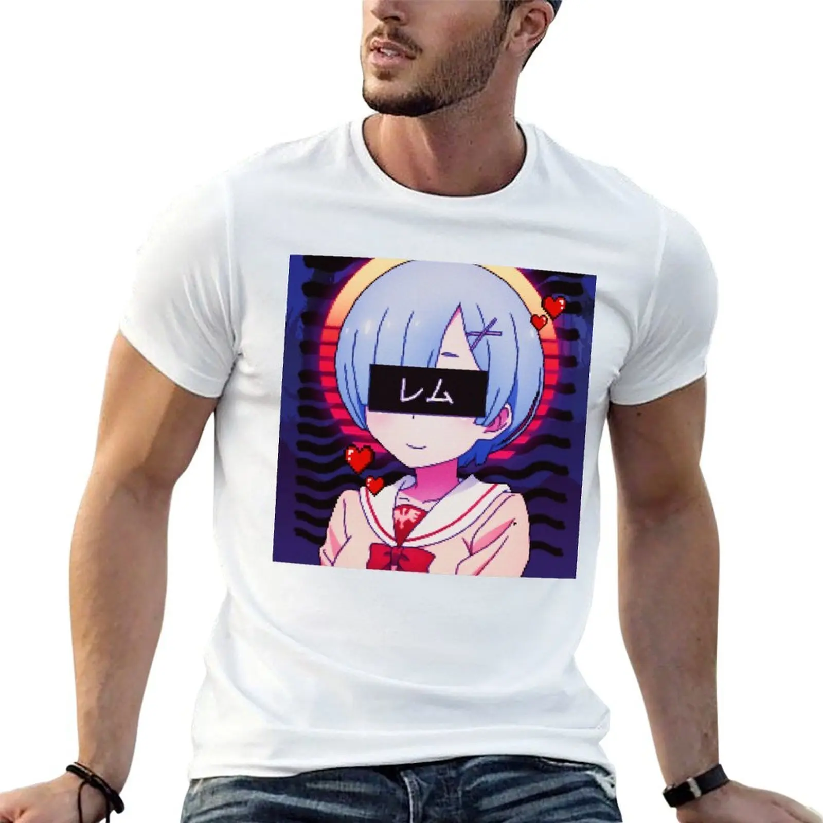 【?Sadboys Rem Vaporwave aesthetic.png】 футболка мужская футболка хлопковые футболки для мужчин облегающая футболка