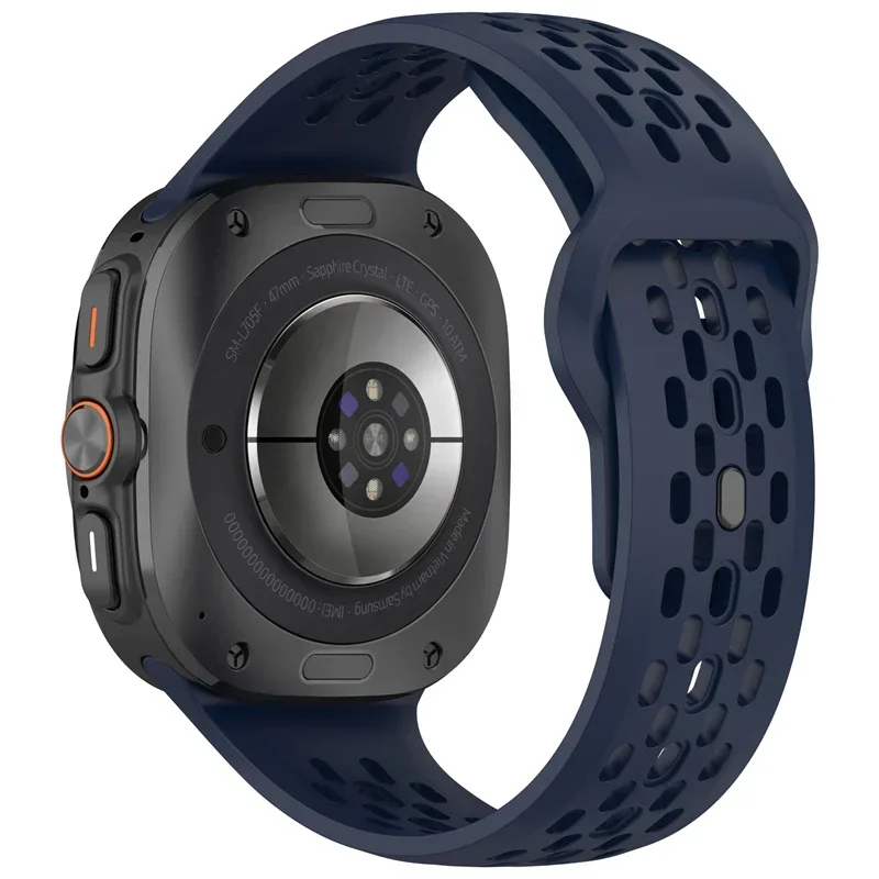 Фото Дышащий силиконовый ремешок для Samsung Galaxy Watch Ultra 47 мм, спортивный ремешок для часов, браслет для Samsung Watch 7 Ultra, браслет №2