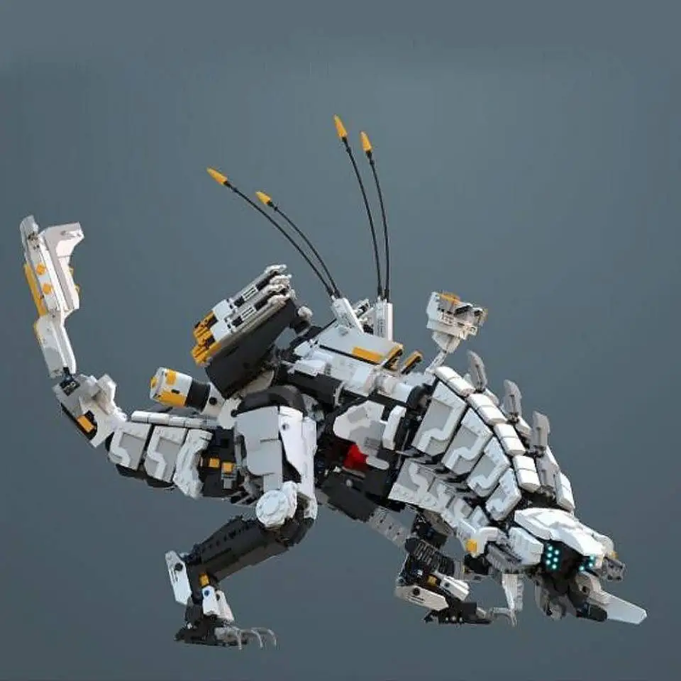 Популярные игровые блоки Horizon Zero Dawned Thunder Jaw, механический монстр, экшн, дракон, динозавр, строительный блок, детская игрушка для мальчиков, подарок