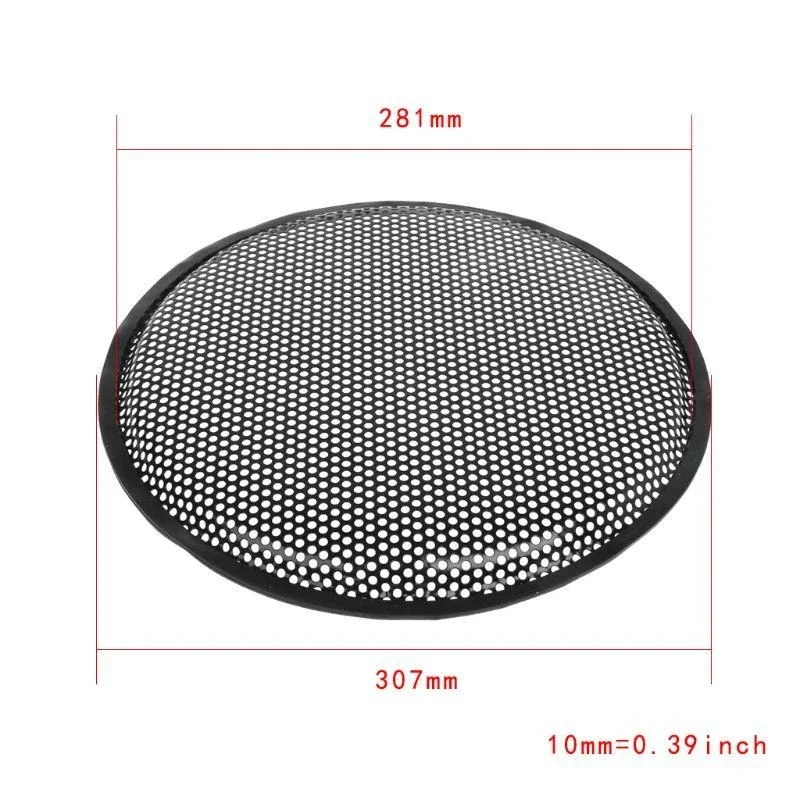 Металлическая крышка автомобильного динамика Subwoofer, решетка динамика сабвуфера, решетка сабвуфера, внедорожник, автомобильная аудиосистема Subs, крышка НЧ-динамика с зажимами и винтами