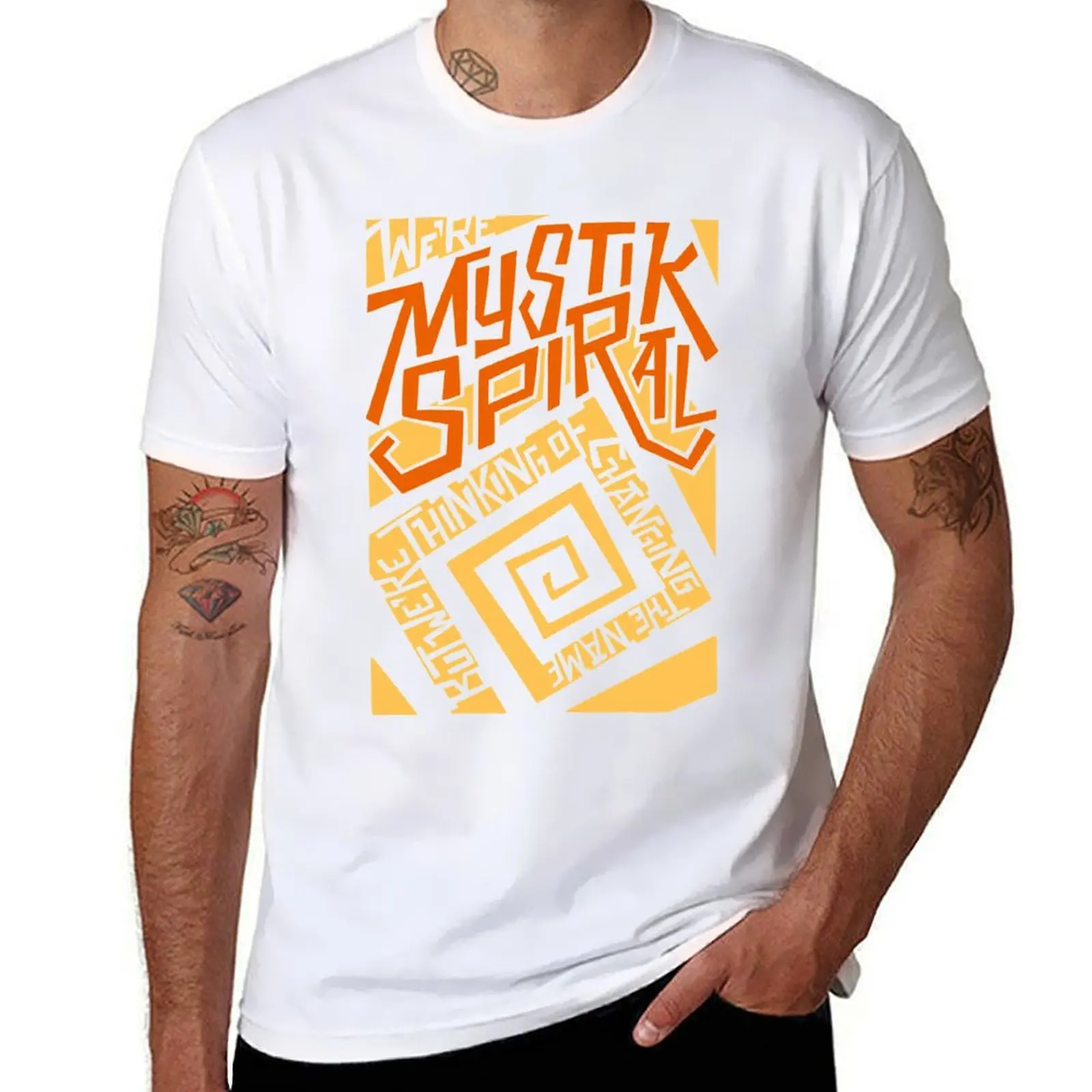 Футболка Mystik Spiral, мужская футболка, хлопковая футболка, комплект футболок