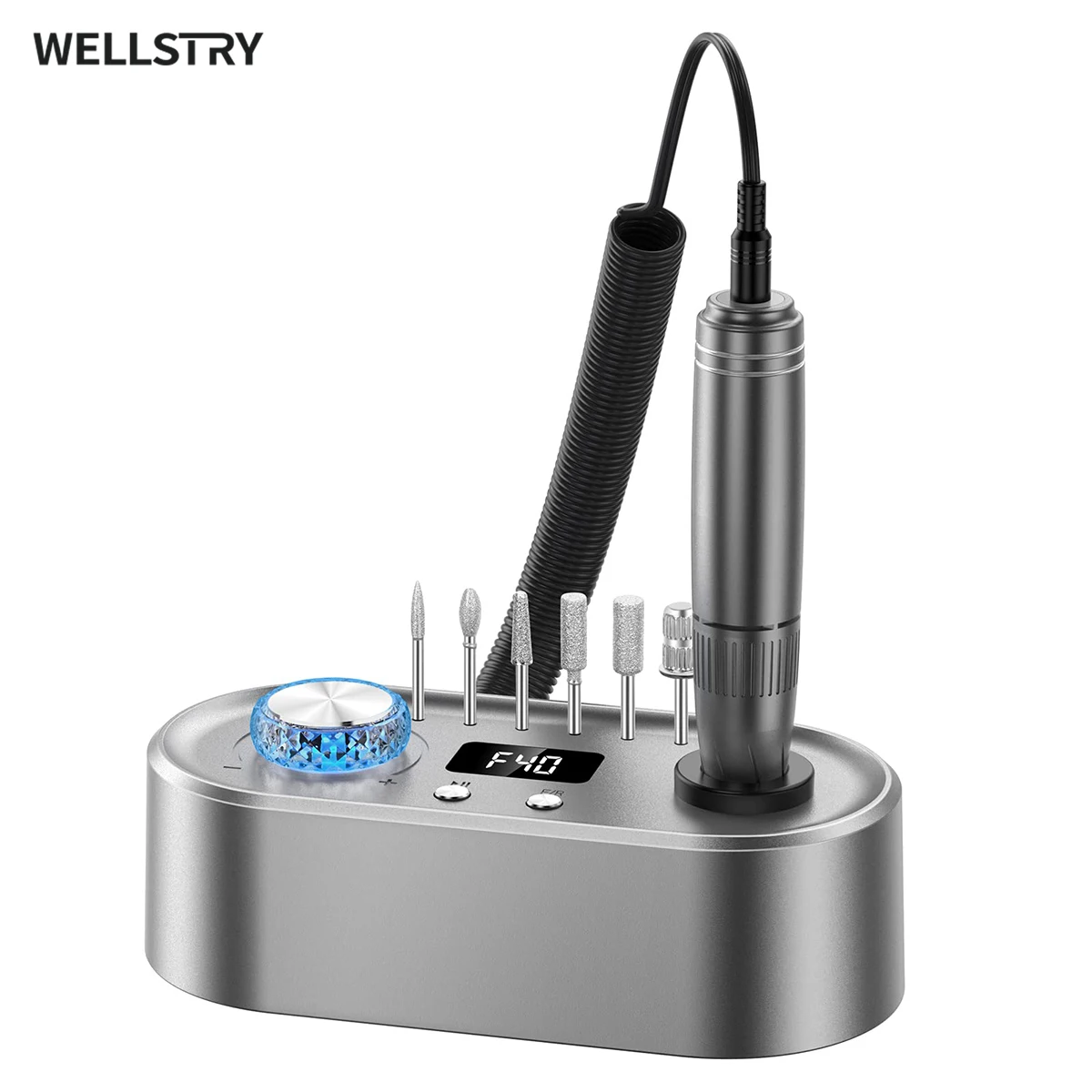WELLSTRY OEM/ODM новая высокоскоростная электрическая дрель для ногтей 40000 об/мин портативная дрель для ногтей электрическая пилочка для ногтей Садовые инструменты