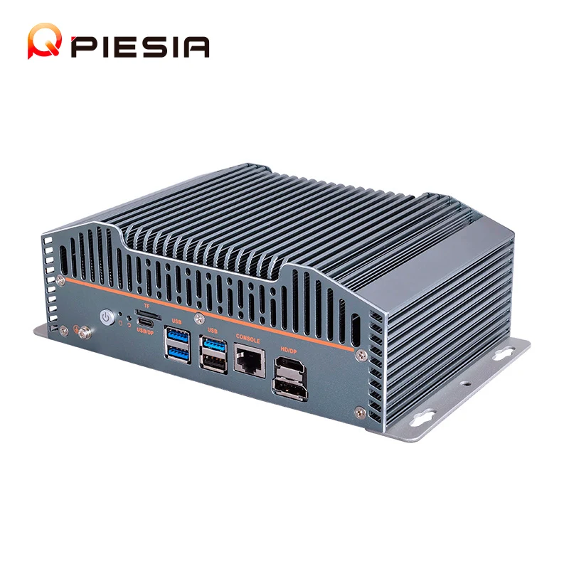 Промышленный безвентиляторный ПК Piesia Core I3 I5 I7 12-го поколения 6 * Lan CONSOLE Pfsense Брандмауэр Мини-ПК Маршрутизатор 2 * DDR5 Мини-настольный компьютер