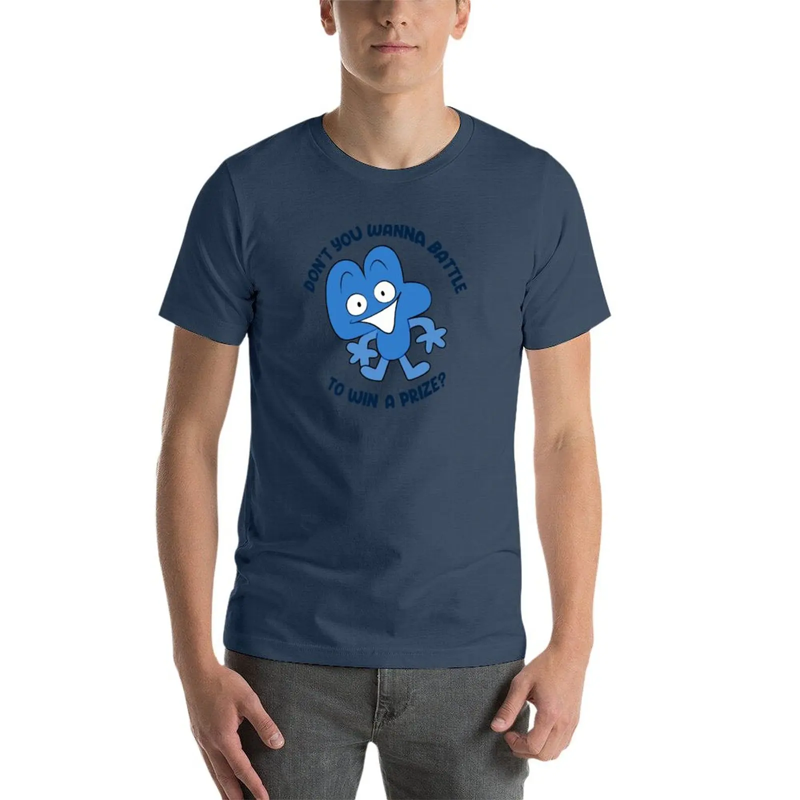 Фото Футболка BFDI Four Catchphrase, мужская хлопковая футболка, мужская однотонная хлопковая футболка, мужская футболка №4