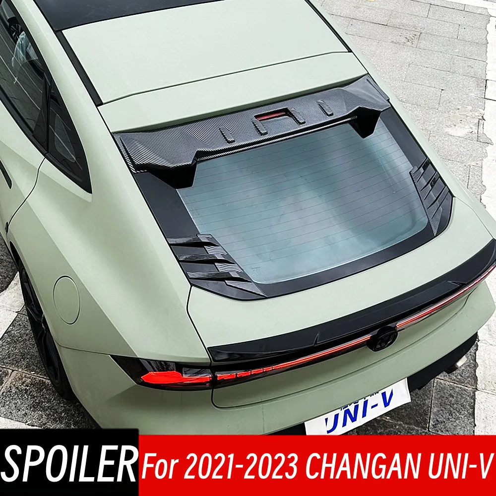 Обвес для заднего стекла автомобиля 2021 2022 2023 CHANGAN UNI-V, крылья спойлера на крыше, ABS черный карбоновый внешний тюнинг, аксессуары, детали