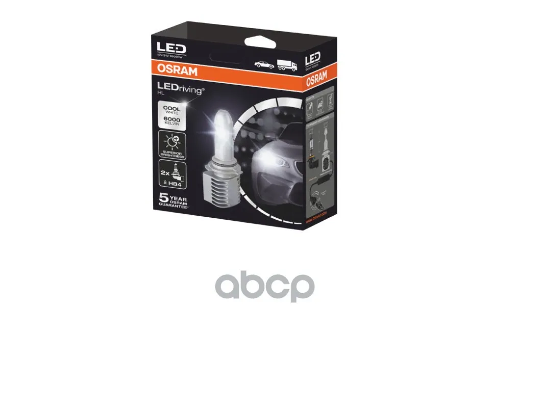Лампа Г/С Hb4 P22d Ledriving 6000k 14w 2шт 12/24v 9506cw 4052899564107 Osram арт. 9506CW