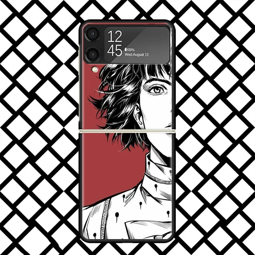 Фото Чехол для телефона JoJo Adventure Bruno Buccellati для Samsung Z Flip 7 6 5 4 3 Galaxy ZFLIP7 ZFlip6 5G Flip5 Flip4 Flip3 5g Black Hard №5