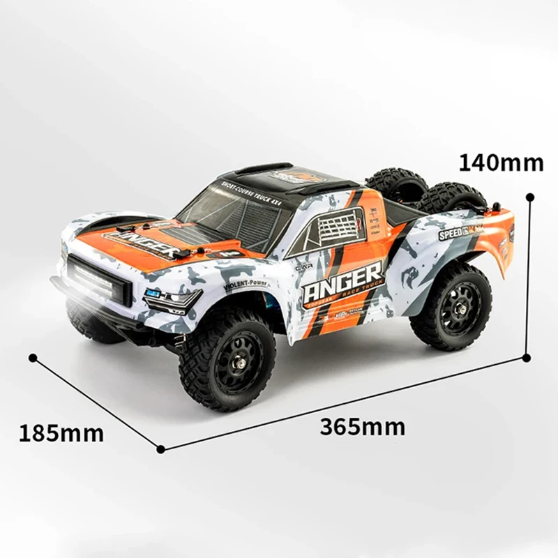 Фото 45 км/ч 1:16 Fast Short Course RC Car 4x4 Внедорожный грузовик с подсветкой Игрушки Monster Crawler Электромобиль для взрослых и мальчиков 3100A №4