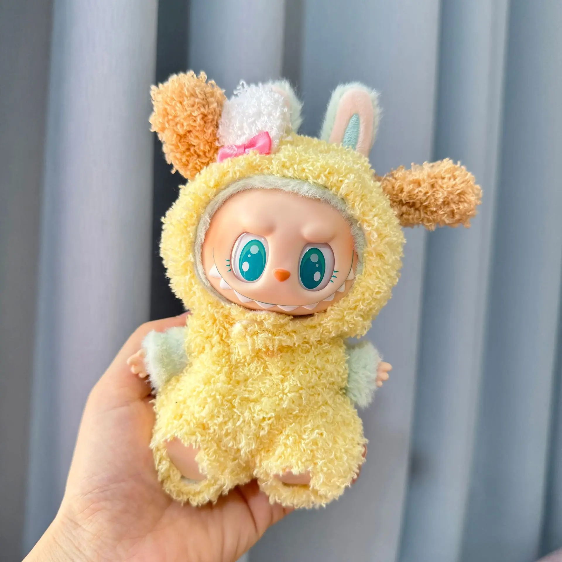 Фото Симпатичная мини плюшевая кукла, одежда, аксессуары, Корея, Kpop, Exo, Labubu, I II, кукла-идол, комбинезон, сидя, искусственная одежда №5