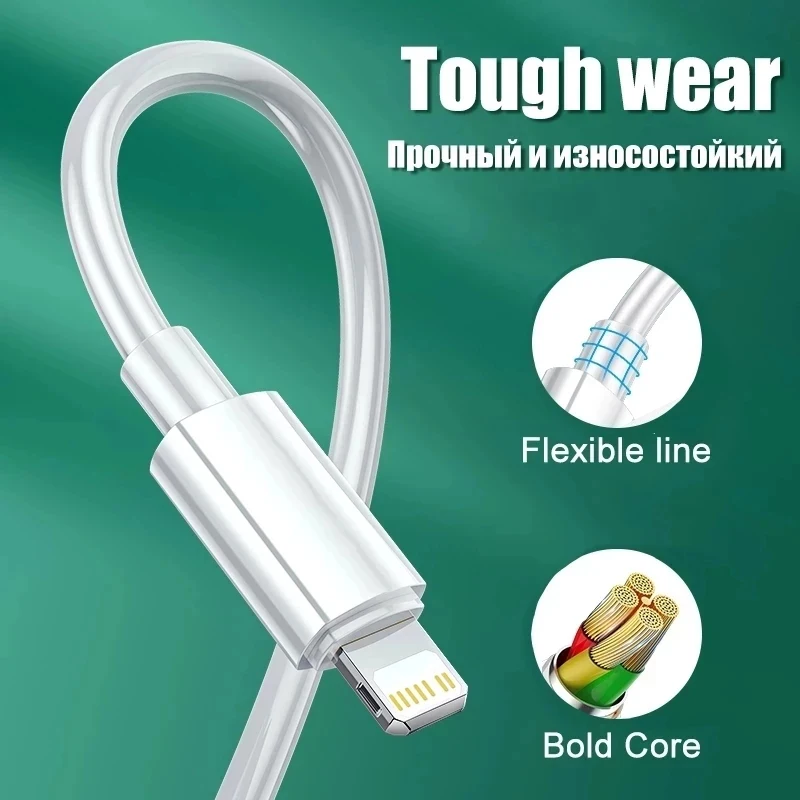 Оригинал USB-кабель 20 Вт для Apple iPhone 14, 13, 11 Pro Max, 12 mini, XS, XR, быстрая зарядка телефона, USB C, Дата-кабель для iPad, зарядное устройство, аксессуары (art.: 3920c1b1ad248) - 3920c1b1ad248