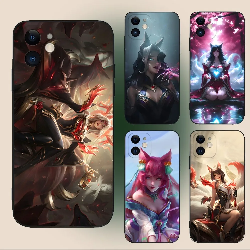 Игровой L-Lols Ahri KDA чехол для телефона iPhone 15,14,13,12,11,Plus,Pro Max,XS,X,XR,SE,Mini,8,7 мягкий силиконовый черный чехол