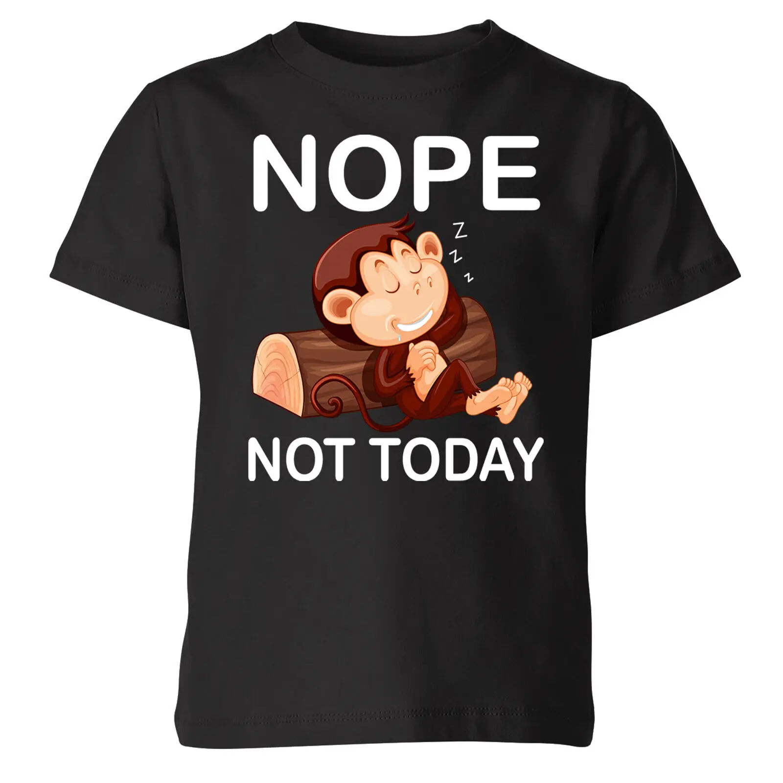 Забавная детская футболка с надписью Not Today Monkey Lazy Sarcastic со слоганом P1 или