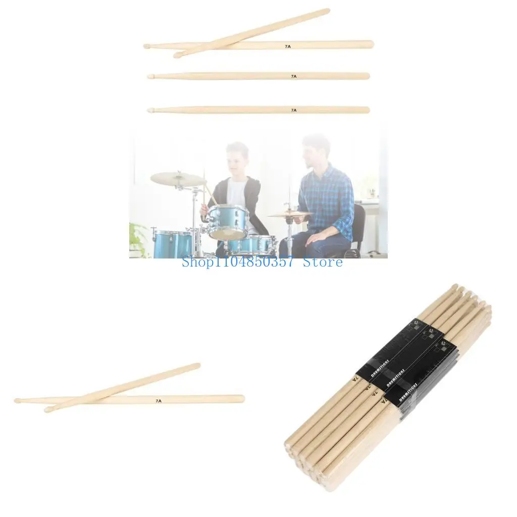 5ASD 12PARES 7A Drum Palls, Кленовые дровяные барабаны для детей -студентов