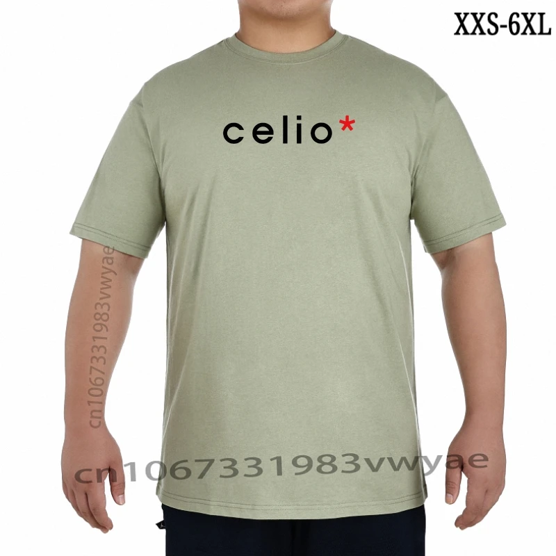 Мужская футболка с логотипом Celio, регулируемая футболка с круглым вырезом, летняя индивидуальная модная мужская футболка
