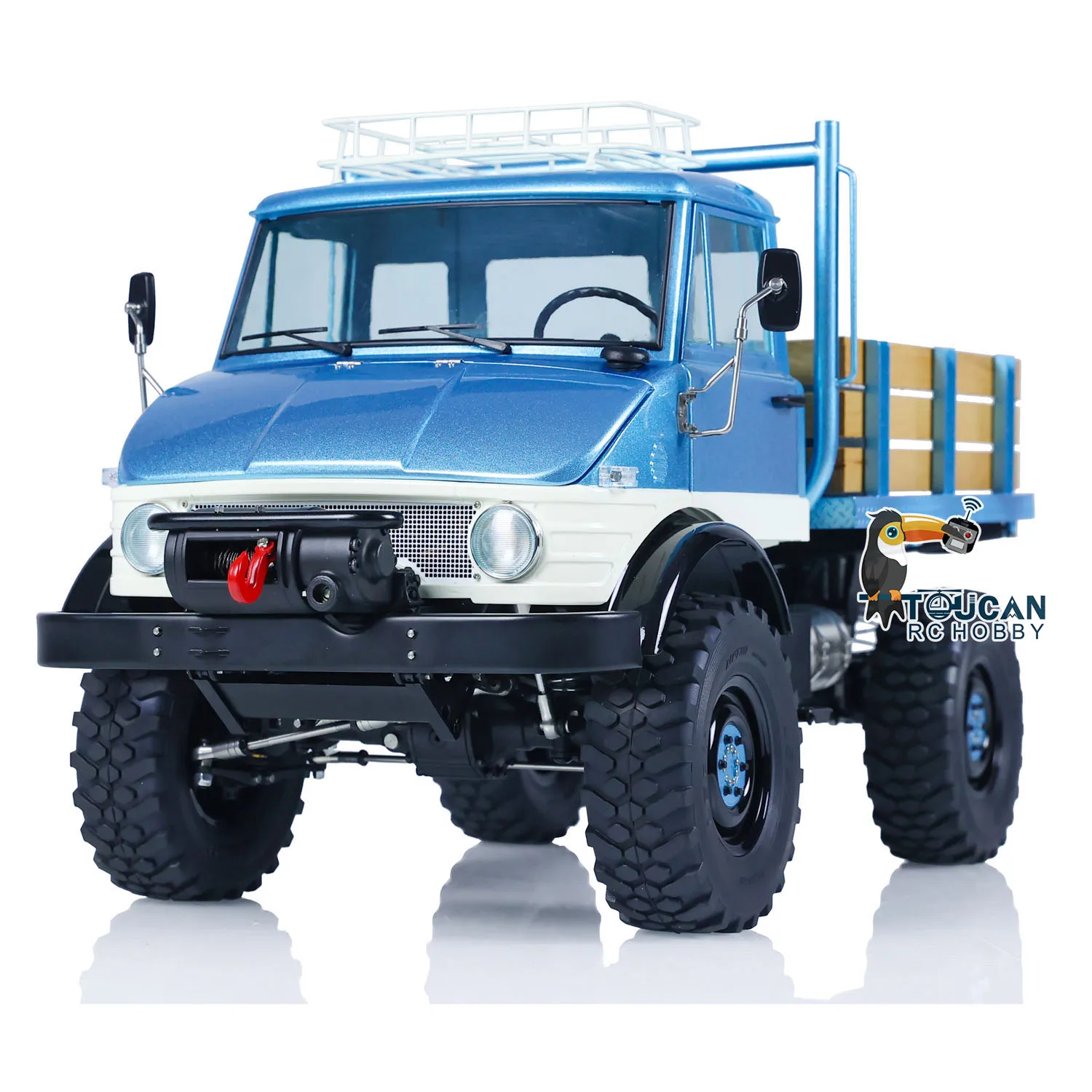 1/10 LESU RC Гусеничный грузовик 4X4 RAVE-UM406 Металлический корпус Багажник с дистанционным управлением Внедорожник Окрашенный в сборе TH22766