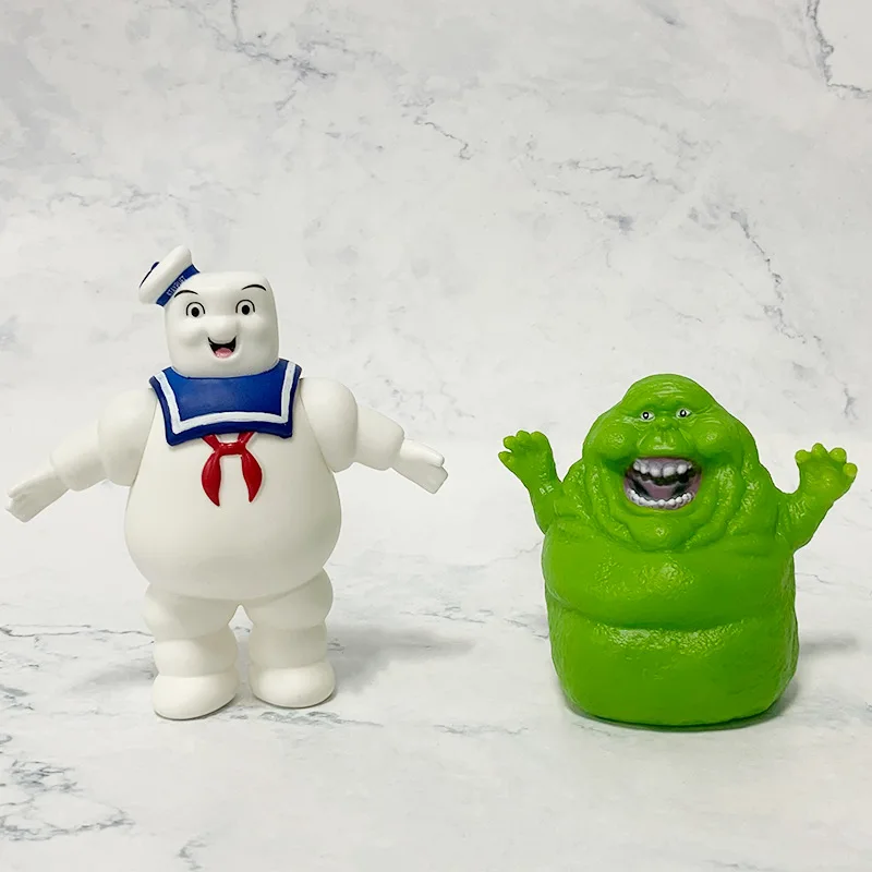 Фото Новый аниме «Охотники за привидениями», фигурка, украшение «Капитан Staypuft», зеленая кукла-призрак, детские модные игрушки, подарки-сюрпризы №3